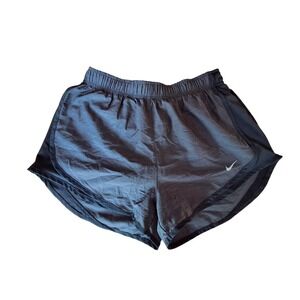 Nike Dri Fit Womens Running Shorts Grey Black Size M Athletic Gym Workout